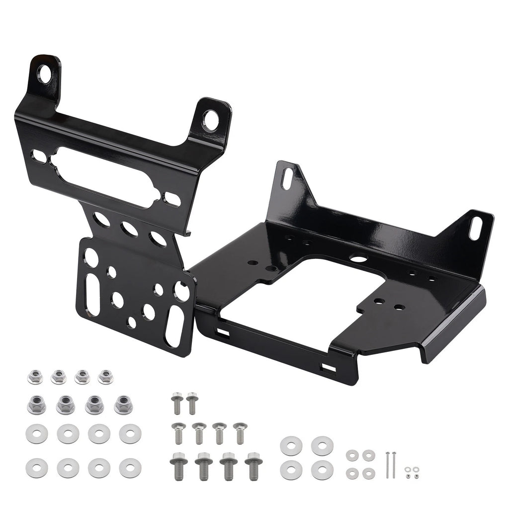 Front Winch Plate for Polaris RZR 900 EPS/S 1000 EPS (2015–2026) Black Steel
