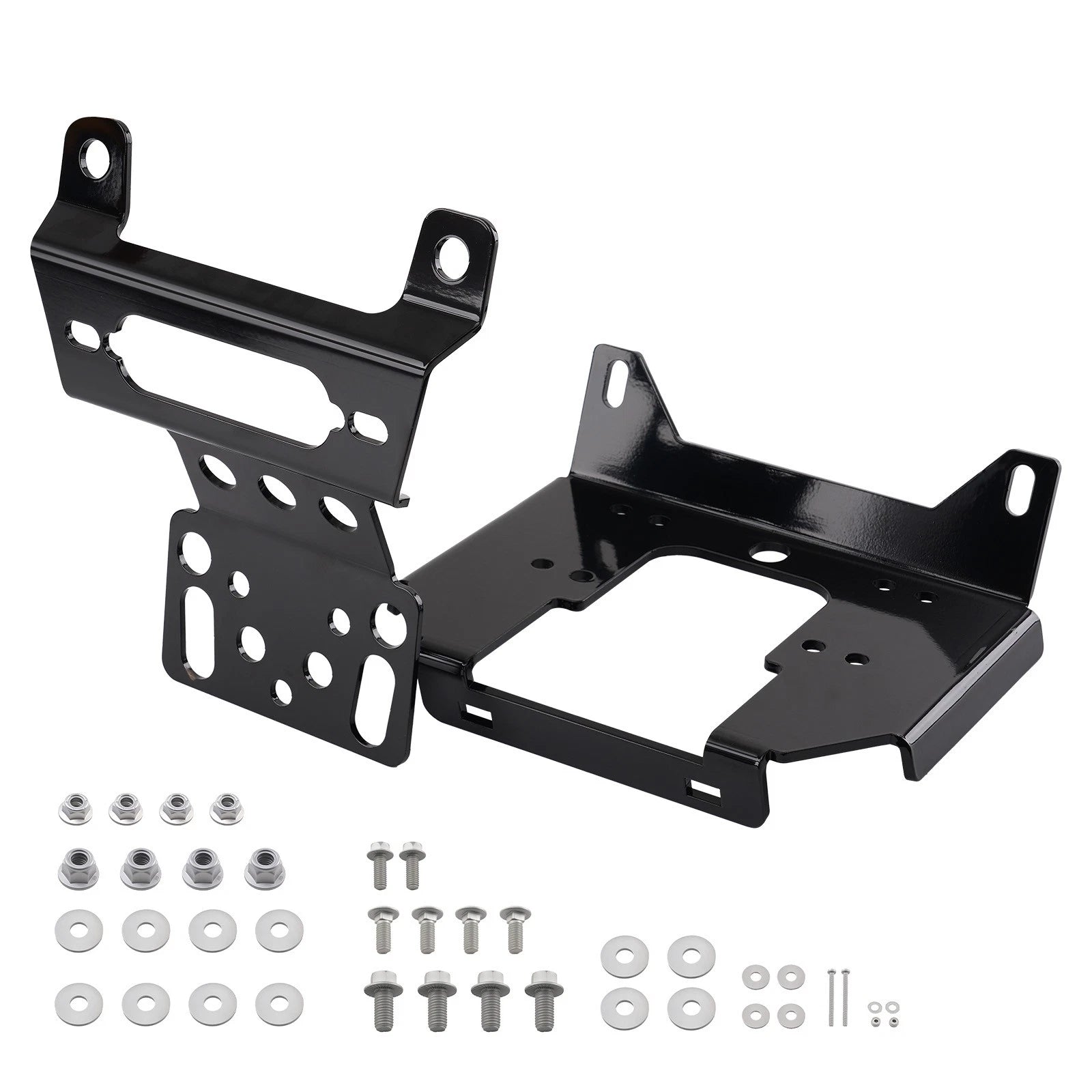 Front Winch Plate for Polaris RZR 900 EPS/S 1000 EPS (2015–2026) Black Steel
