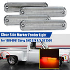LED Side Marker Light for Chevy C10 C20 K10 GMC C1500 2500 (1973–1980, 1988–1991)