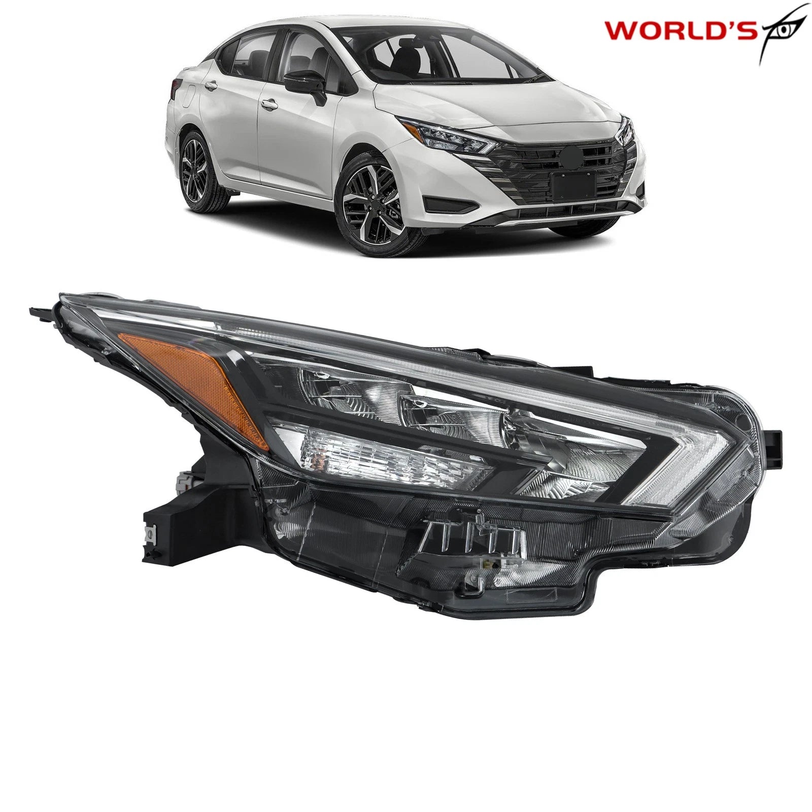 Passenger Side Headlight Assembly for Nissan Versa (2020–2021)