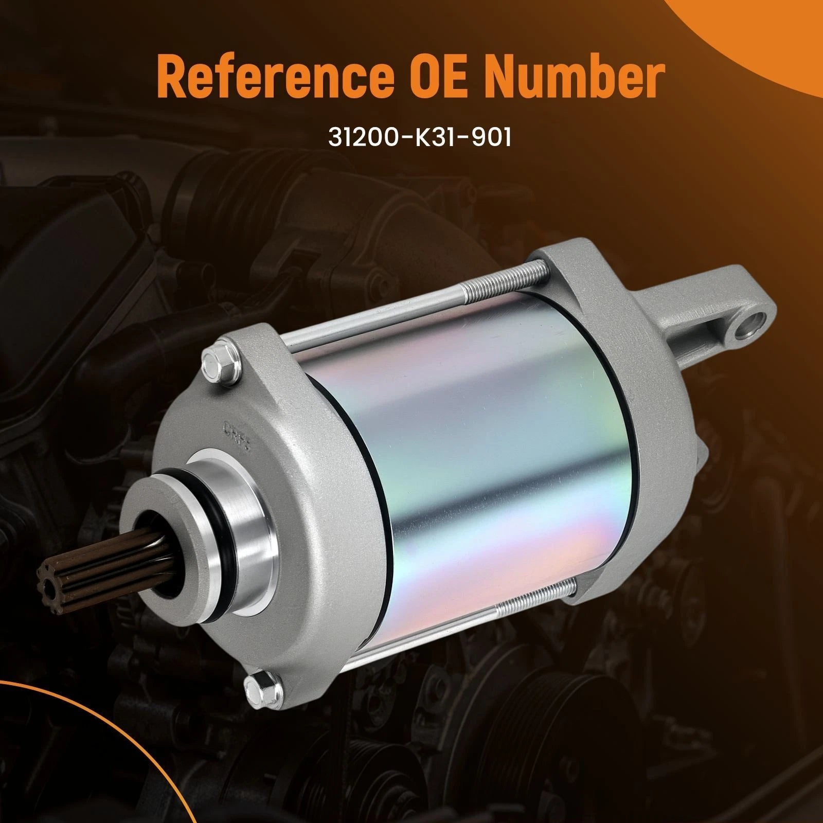 12V Starter Motor 9 Teeth for Honda CRF250F (2019–2024) 31200-K31-901