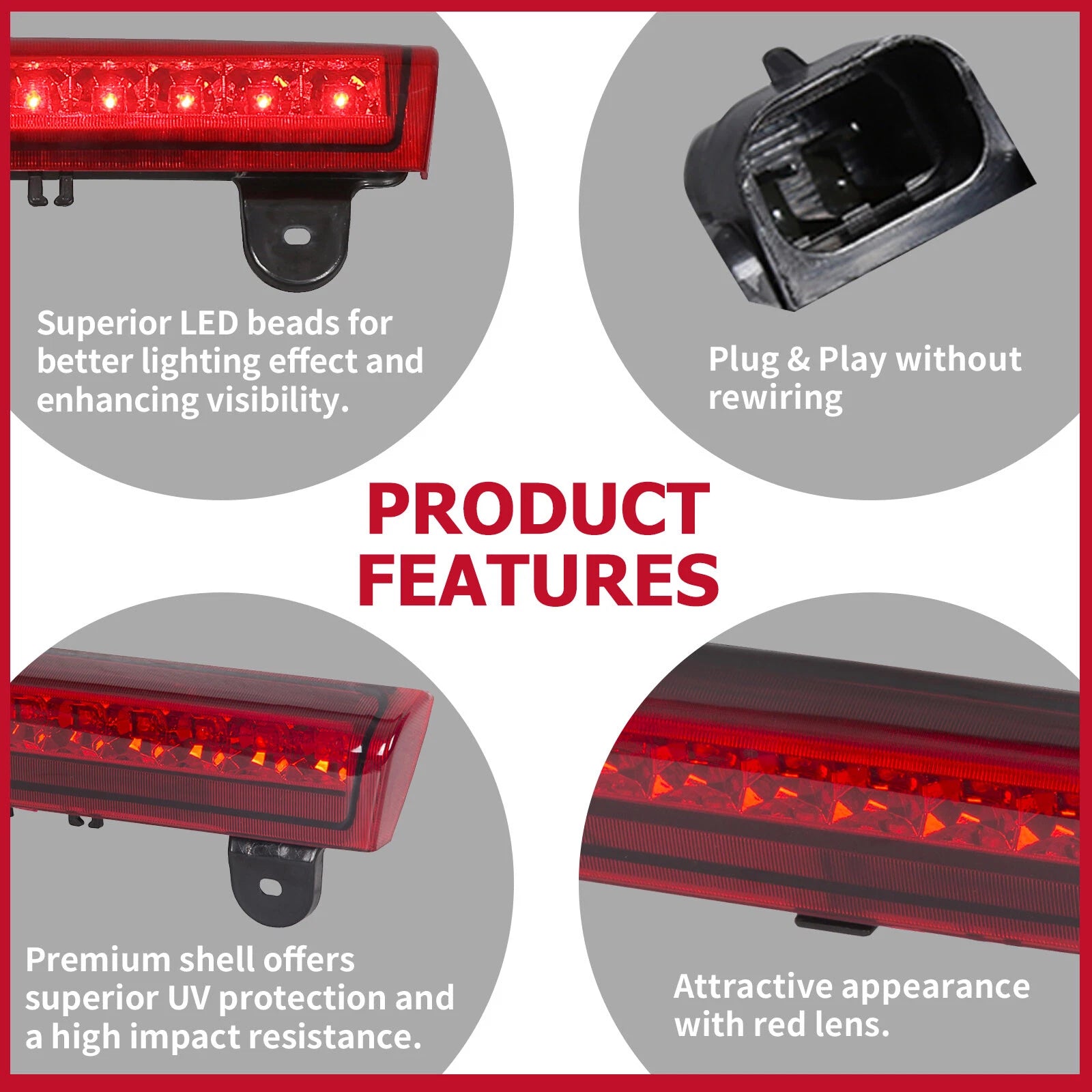LED Third Brake Light for Chevrolet Suburban Tahoe GMC Yukon (2000-2006)