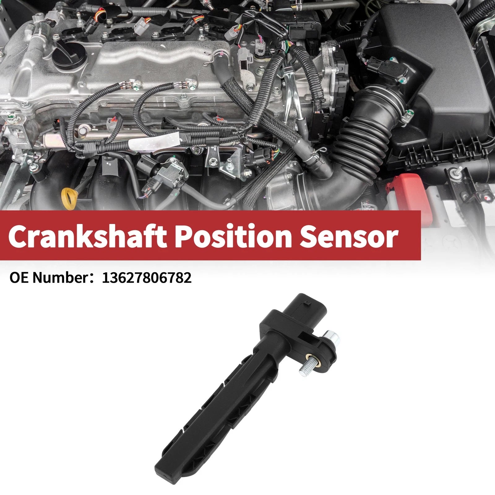 Crankshaft Position Sensor for BMW F30 330d (2012–2018) No. 13627806782