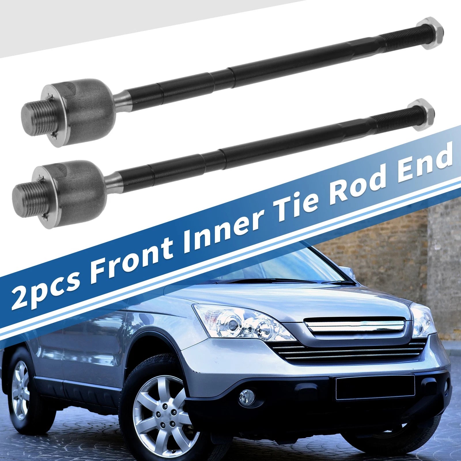 2X Front Inner Tie Rod End Links for Honda CR-V (2007–2008)