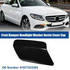 Front Right Headlight Washer Nozzle Cover Cap Black for BMW 328i (2011-2013)