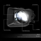 LED Projector Fog Lights for Toyota Tundra (2014–2021) - Smoked Lens, Switch, Bezels