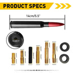 Set of 2 Bullet Antennas for Dodge Ram 1500, Ford F150, Chevy Silverado