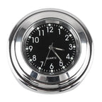 1x 7/8" Digital Clock Time Gauge for Motorcycle Handlebar - Silver