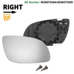 Heated Right Side Mirror Glass for Audi A8 (2002–2008)