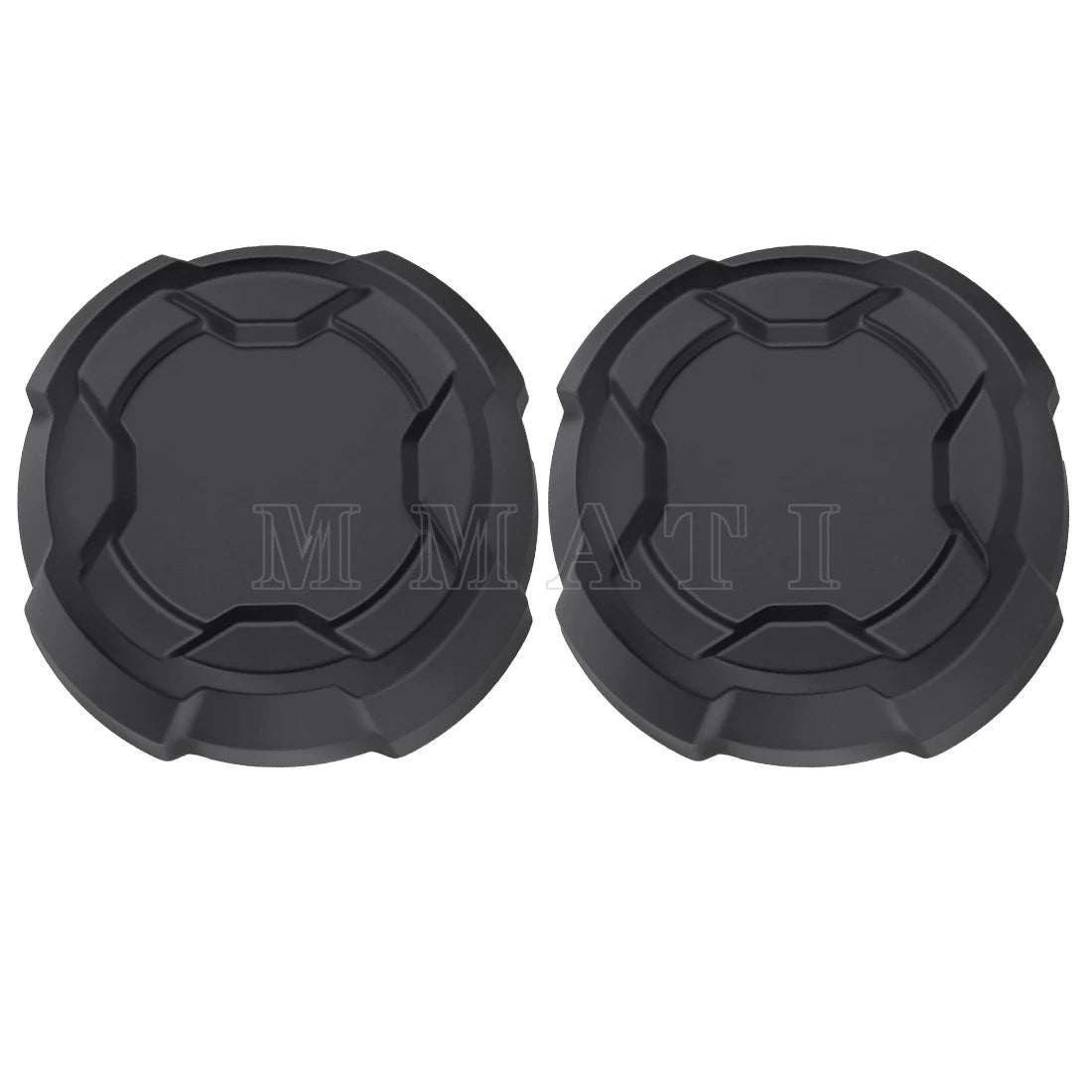 2X Matte Black Rim Caps 1524066-458 for Polaris Ranger 570 Crew SP (2022–2025)
