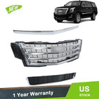 Chrome Front Grille and Hood Molding Trim for Cadillac Escalade (2015–2020)