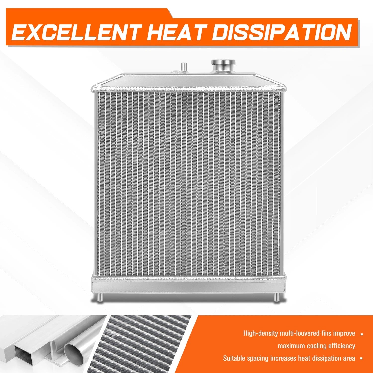 2-Row Aluminum Racing Radiator for Honda Civic (1992–2000) & Integra (1994–2001)