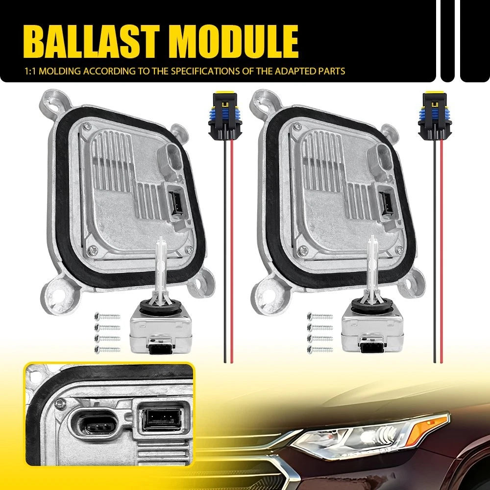 2X Xenon Ballast D3S HID Control Unit for Chevy Traverse (2018–2020)