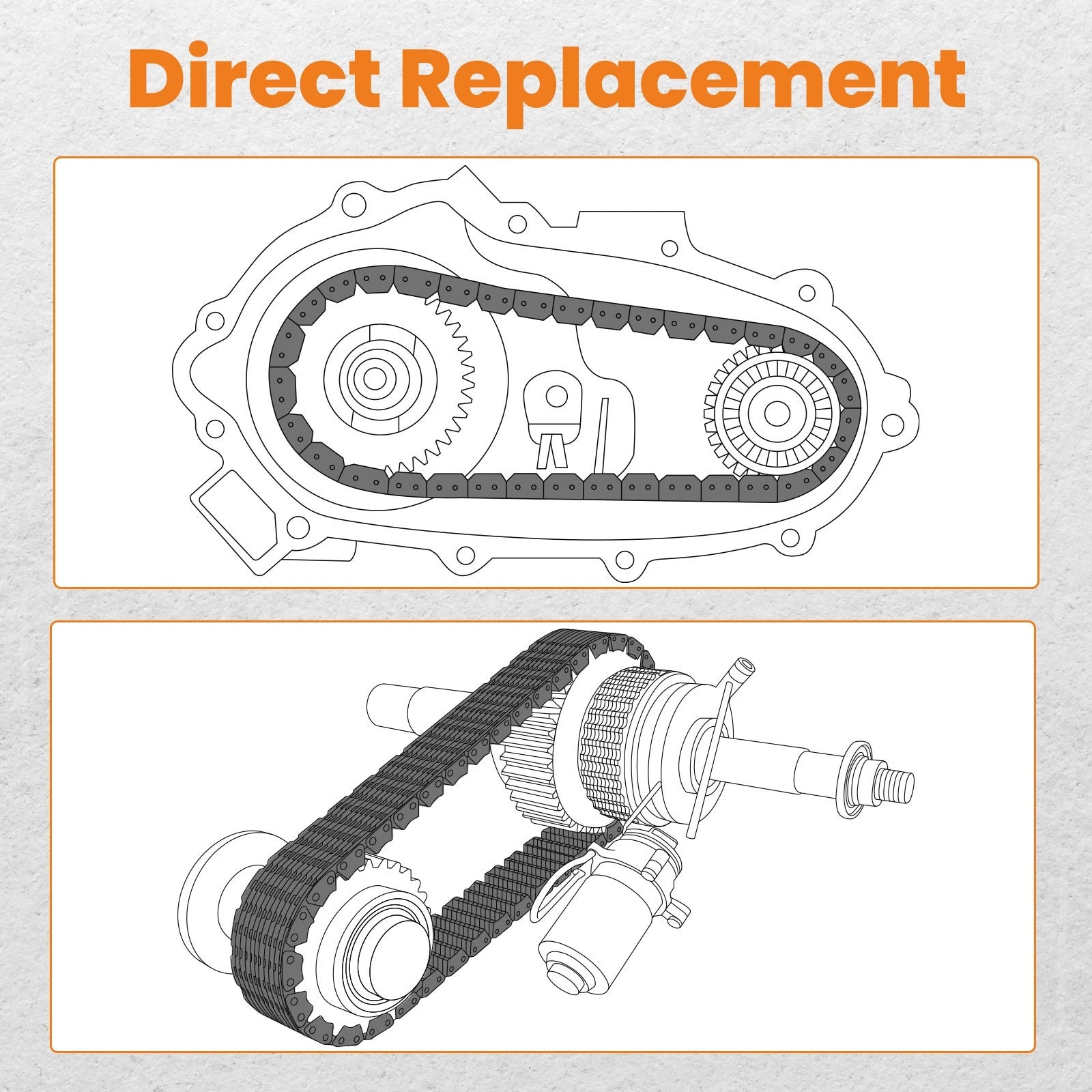 Transfer Case Chain for Mercedes Benz ML GL R Series (2003-On) 2512802800