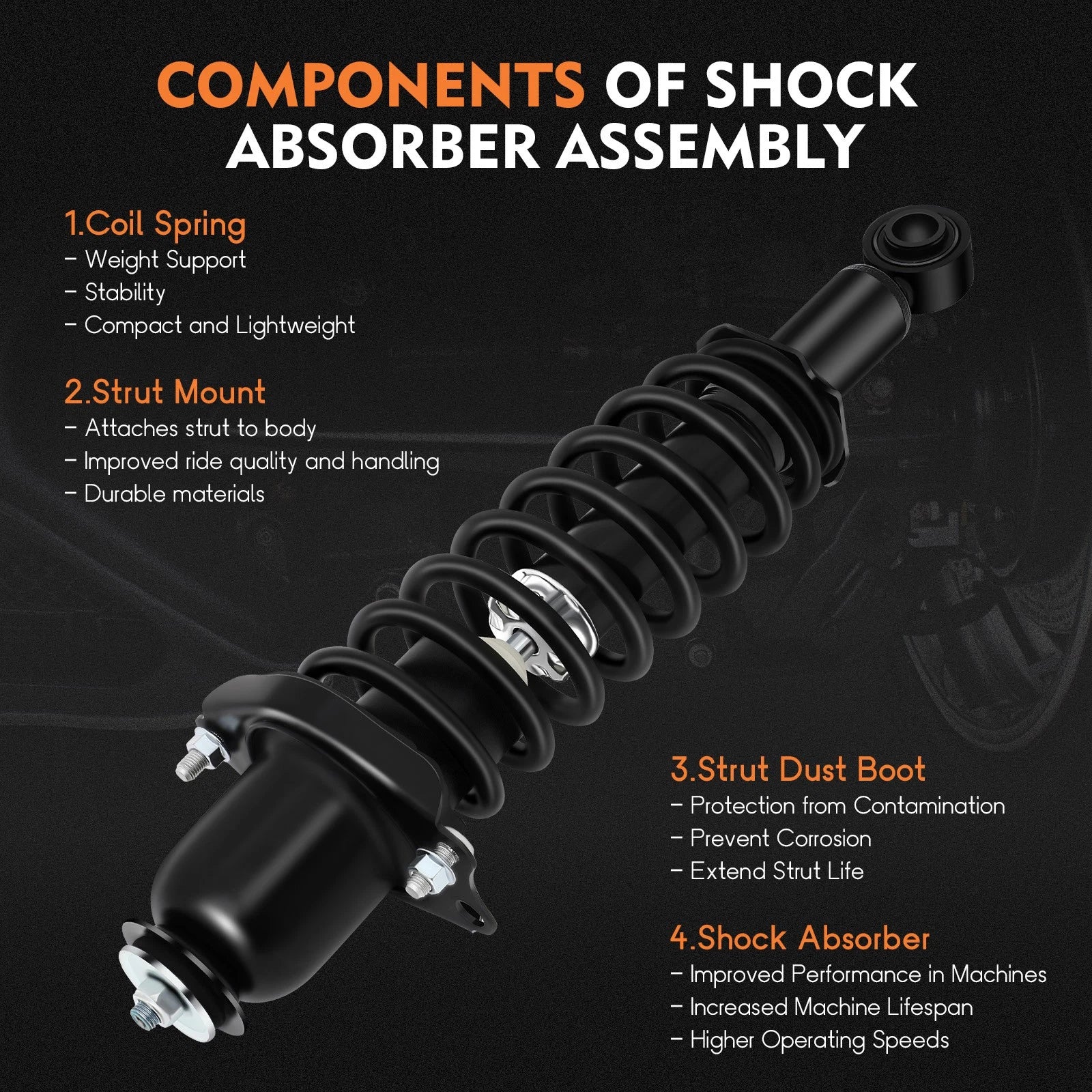 2X Rear Complete Struts Shocks & Springs for Pontiac Vibe (2003-2008)