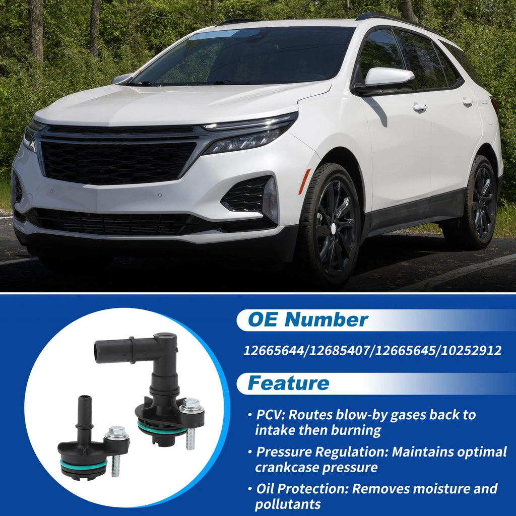 PCV Valve Set for Chevrolet Cruze Equinox Malibu Trax Volt (2011–2019)