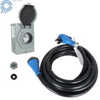 50 Amp Generator Cord & Power Inlet Box for NEMA 14-50P/SS2-50R