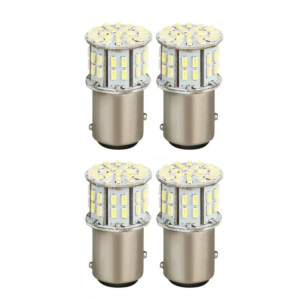 1157 BAY15D 4pcs 50SMD LED Tail Stop Light Bulbs 6000K Pure White for Vehicles