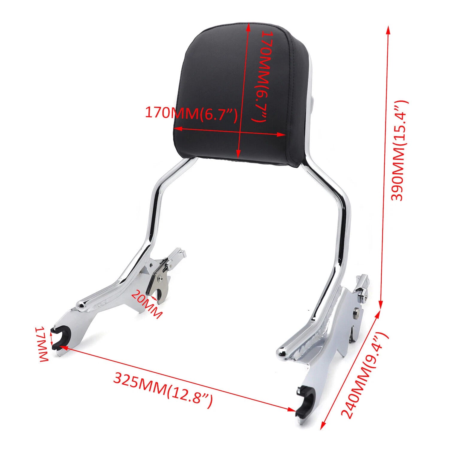 Passenger Sissy Bar Backrest for Harley Softail Fat Bob FXFB FXFBS (2018–2024)