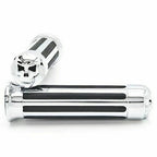 1" Chrome Skull Hand Grips for Harley Chopper 883 1200 XL (1991–2023)