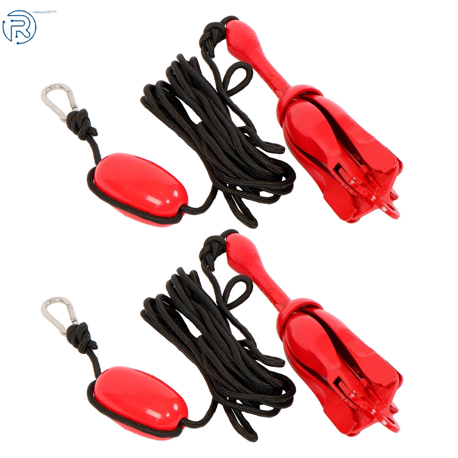 Folding Anchor Set for Grapnel Boat Marine Kayak (2-Pack)