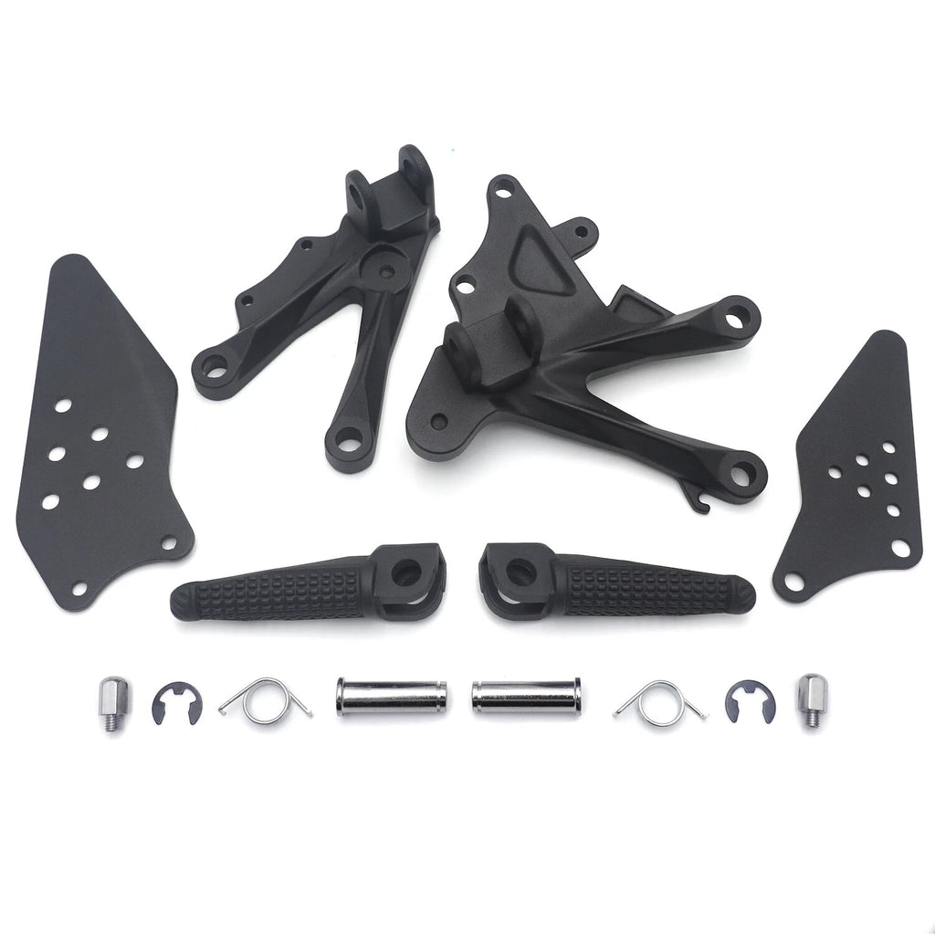 Front Footrest Peg Brackets for Kawasaki ZX10R (2006–2010) - Black