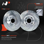 Set of 6 Front Drilled Brake Rotors & Pads for Chevy Aveo/Aveo5