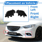 Set of 2 Front Bumper Fog Light Covers No.GHP950C11A for Mazda 6 (2014–2021)