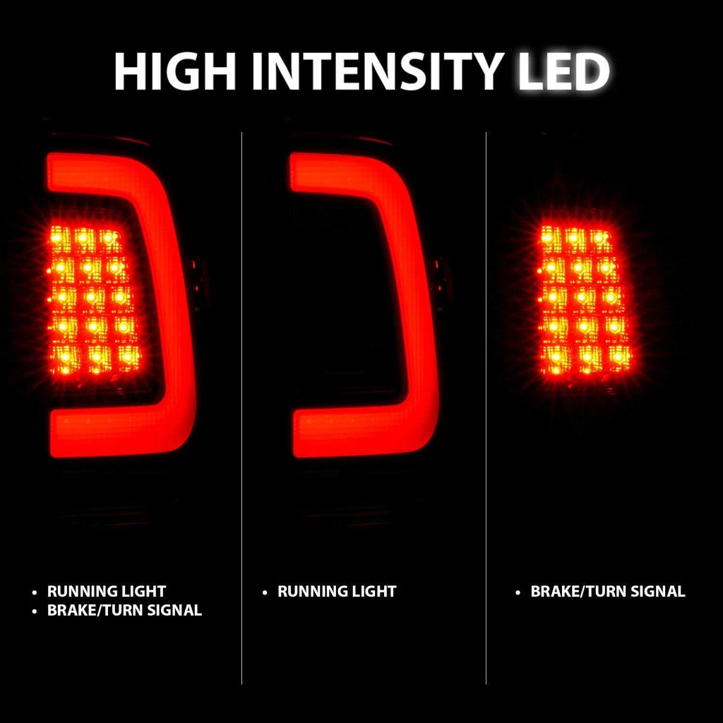 Shape LED Red Tail Lights Lamps for Ford F250 F350 F450 Super Duty (2008–2016)