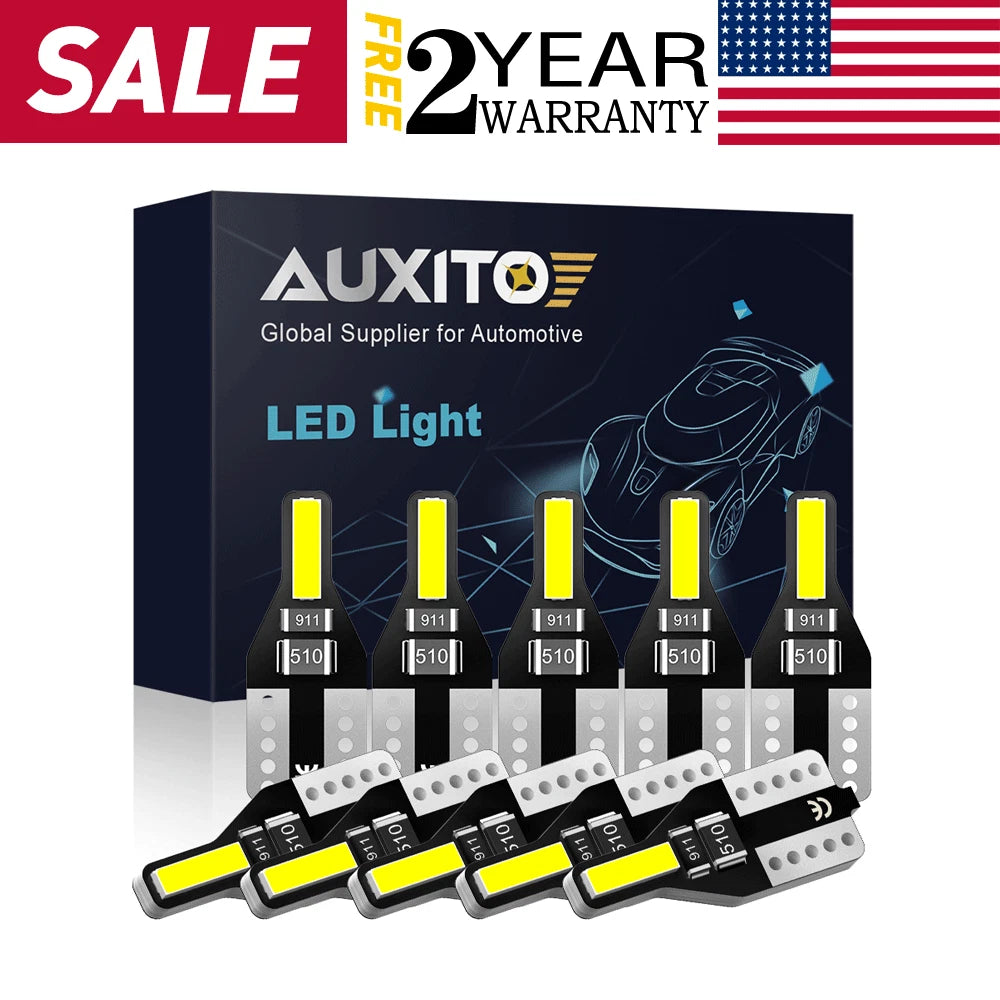 Set of 10 AUXITO LED License Plate Light Bulbs for Various Models (YYYY–YYYY)