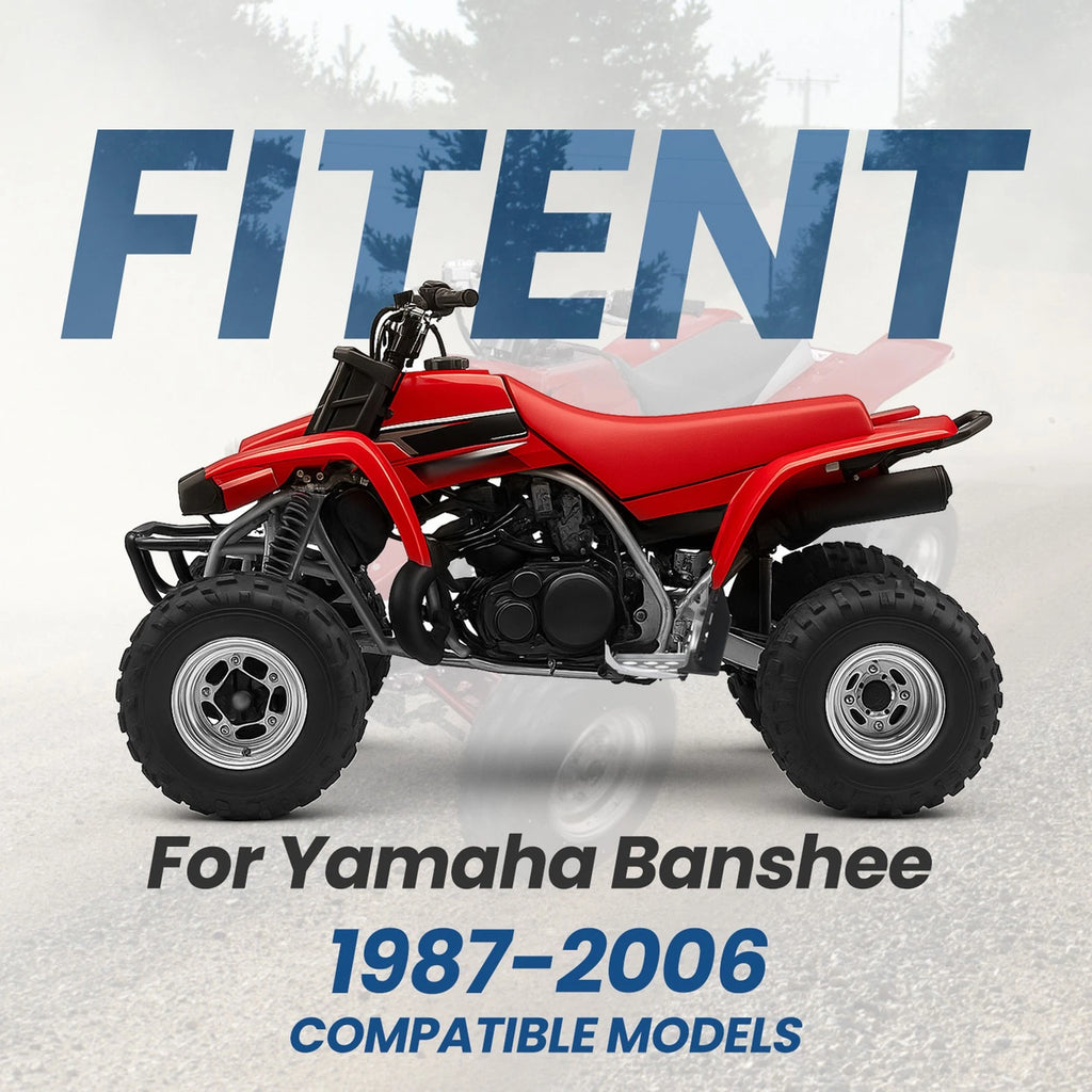 Silver Heel Guards Footrest for Yamaha Banshee 350 (1987–2006)