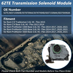 62TE Transmission Valve Body Solenoid for Dodge (2010-2014)