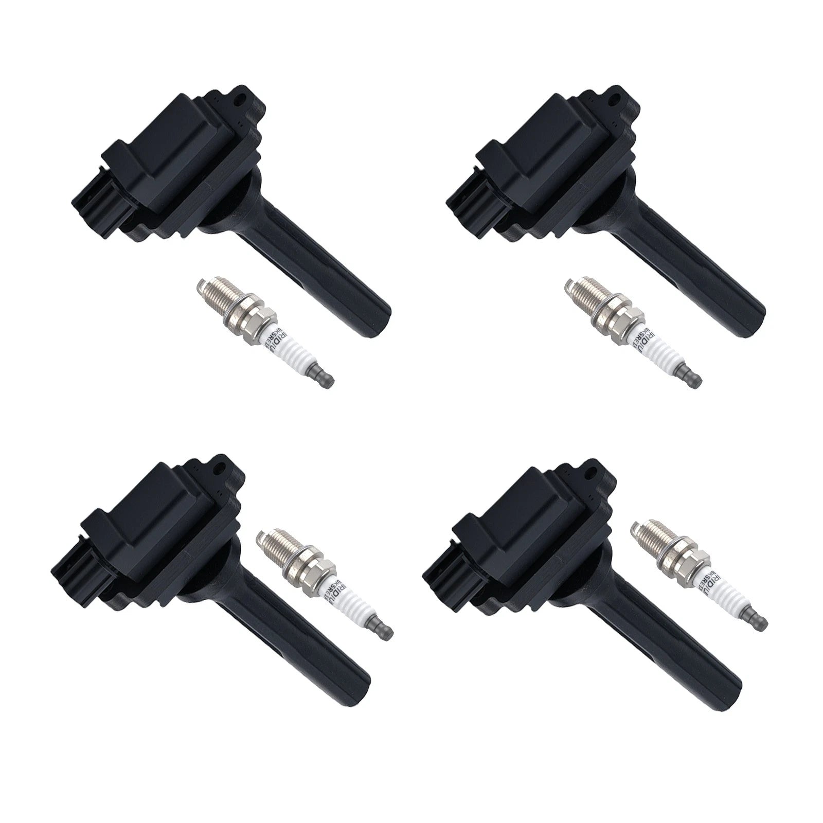 Ignition Coil Set of 4 with Iridium Spark Plugs UF237 for Suzuki