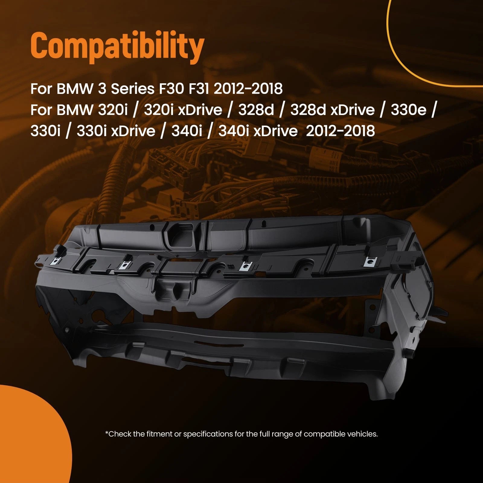 Air Duct Radiator Shutter for BMW 3 Series F30 320i 330i (2012–2018) 51747255413