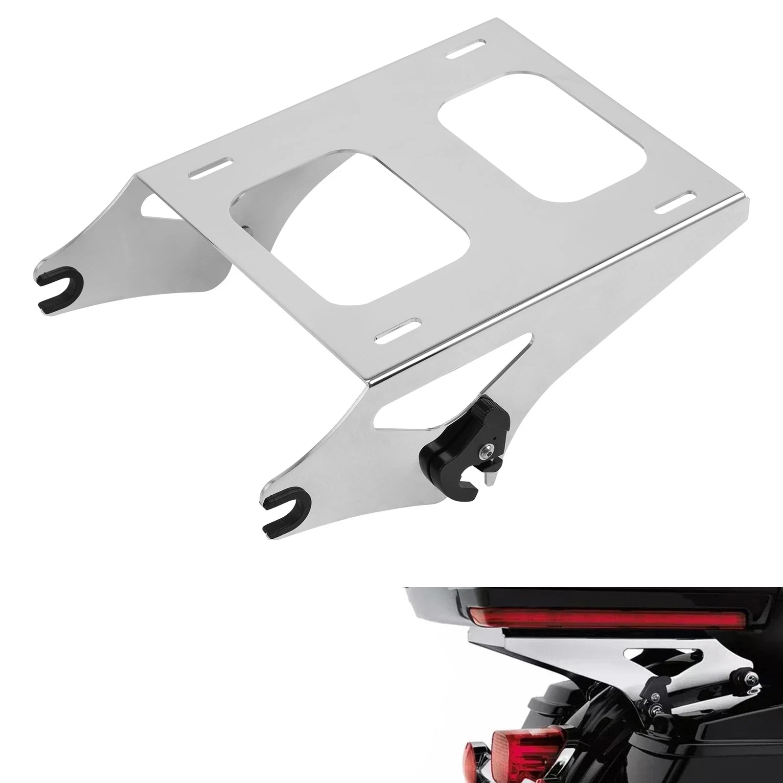 Chrome Trunk Mounting Luggage Rack for Harley Touring (2014–2023)