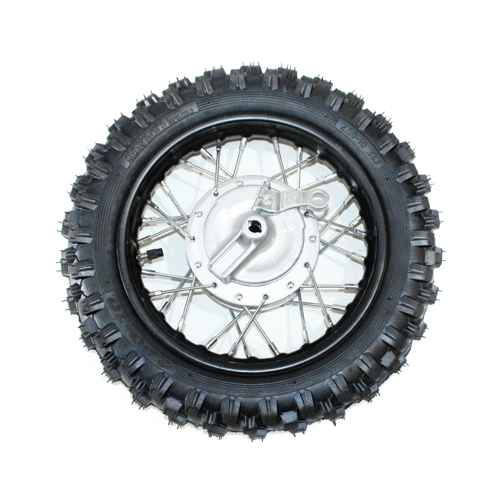 10" Front Drum Brake Wheel Rim + Tire for PIT PRO Trail Dirt Bike (2.50-10)