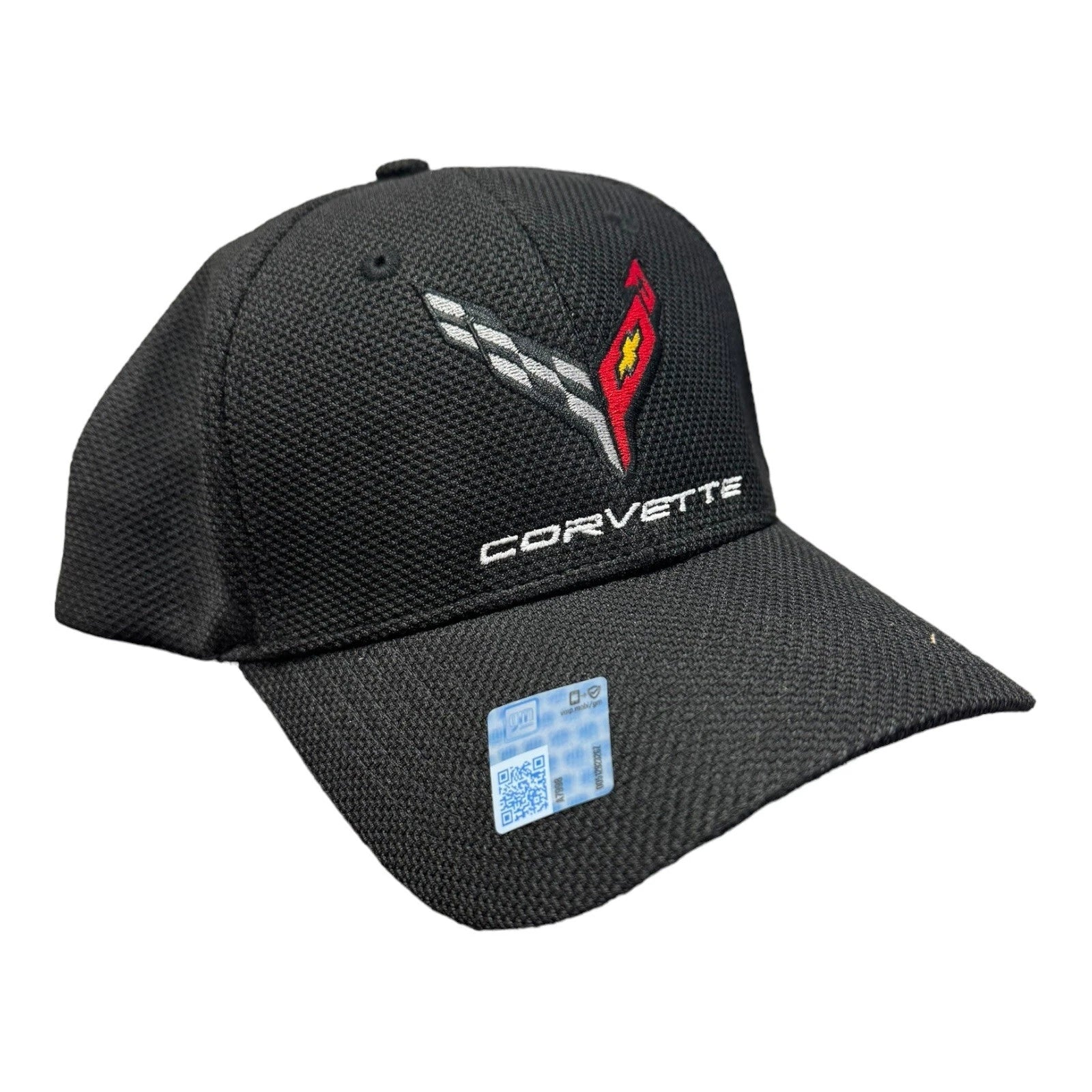 Licensed Chevy C8 Corvette Black Flexfit Hat for Chevrolet Corvette (2020–2024)