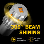 2X Amber LED Turn Signal Light Bulbs for BAY15D (1016, 1157)