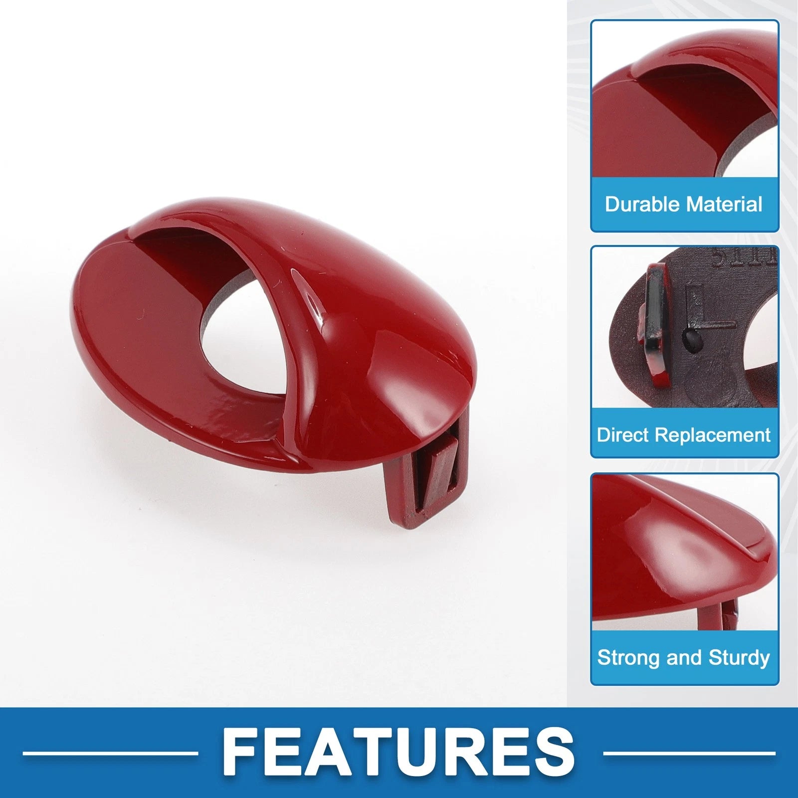 Front Left Bumper Headlight Washer Nozzle Cover Cap for BMW M3 (2008–2013) Red