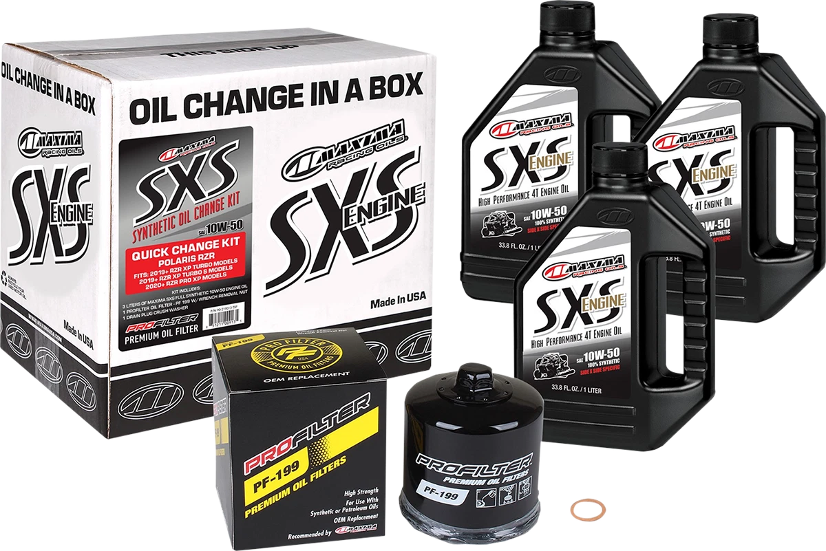 Synthetic Oil Change Kit for Polaris Turbo (10W-50)