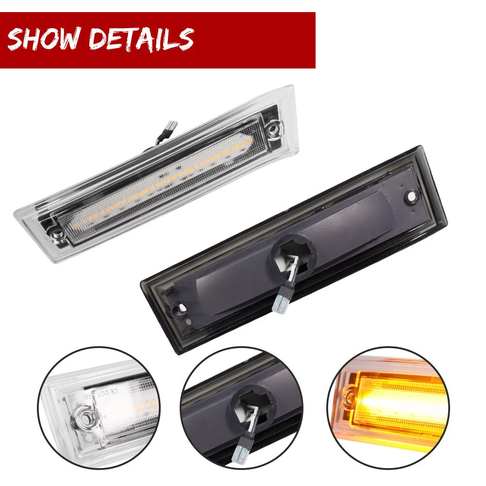 Amber LED Front Side Marker Light for Chevrolet C10 C20 C30 (1981–1991)