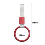 Tsurikawa Ring Handle Strap Charm for JDM Subway Train Bus (Round, Black)
