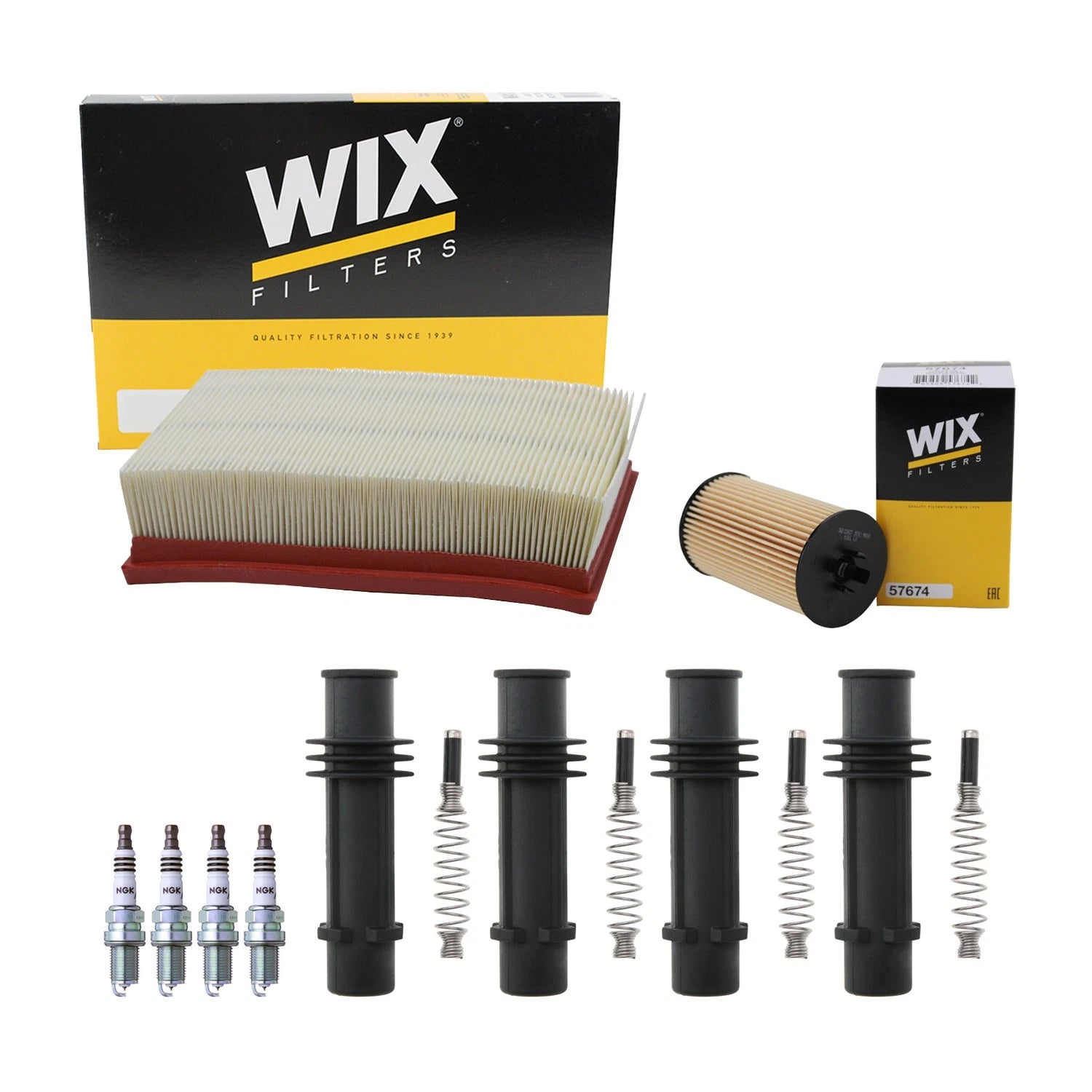 Tune Up Kit with 4 NGK Spark Plugs & Coil Boots for Encore Trax (2013–2020)
