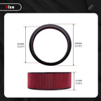 14" Red Round Washable Air Filter Element for Universal Applications (Fits 14")