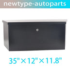 Tool Box for Pickup Truck (35"x12"x11.8", Black Steel)