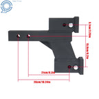 Dual Hitch Extender for 2 In Receiver (10000 lbs, 2 & 6 In Rise/Drop)