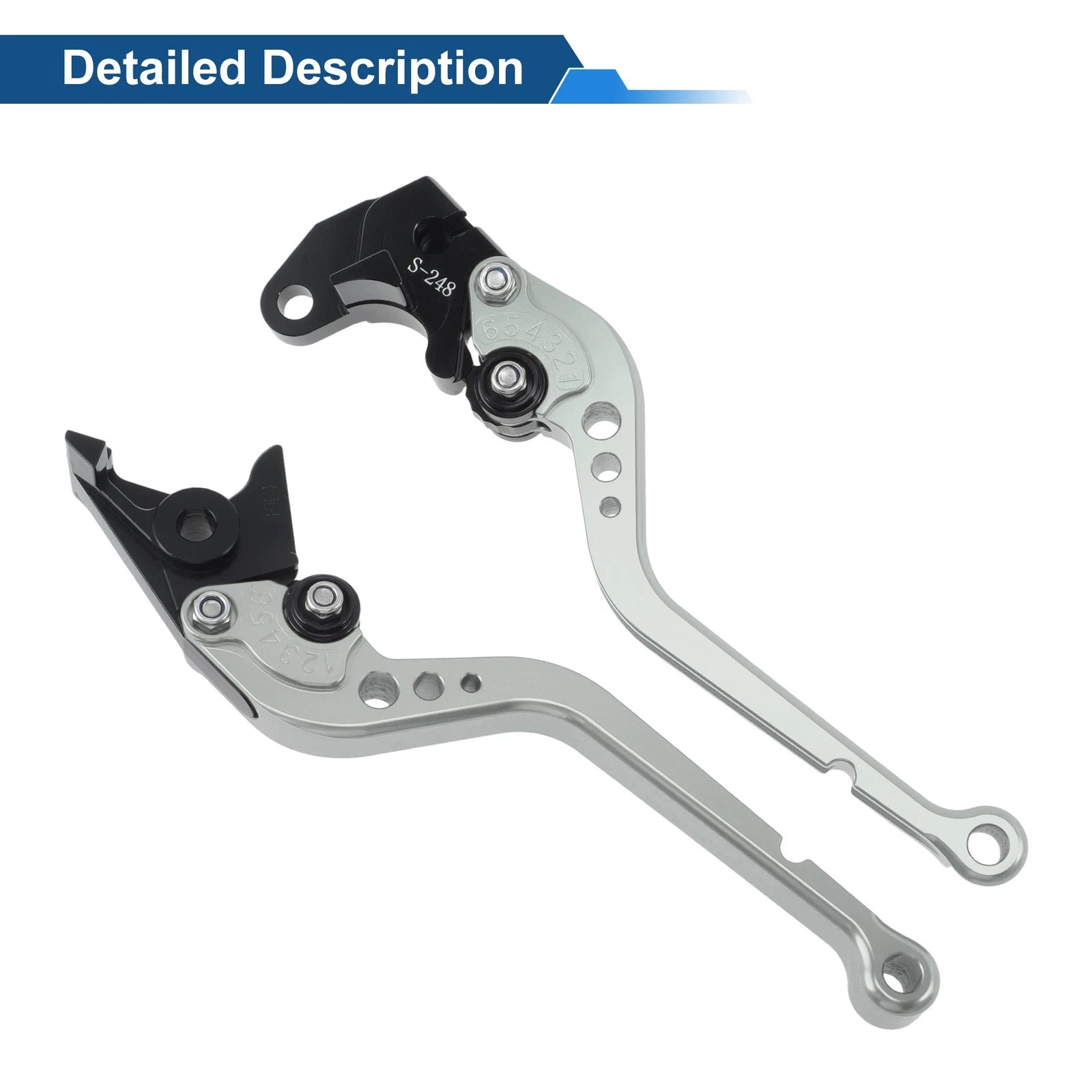 Short Brake Clutch Levers for Suzuki GSXR600 (1997–2003) Titanium Tone 1Pair