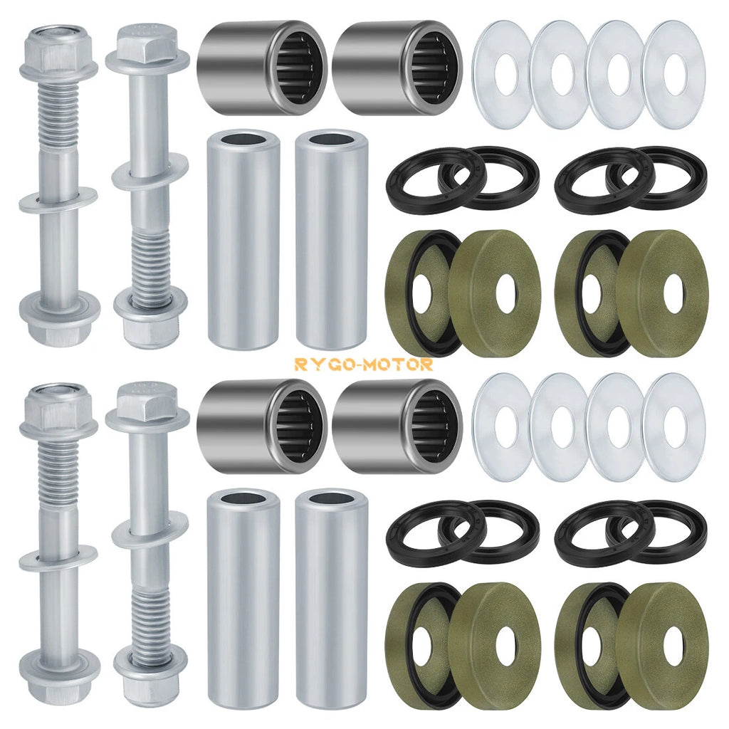 Set of 2 Front A Arm Lower Bushing Bearing Bolt Nut for Suzuki Quadsport Z400 (2003–2008)