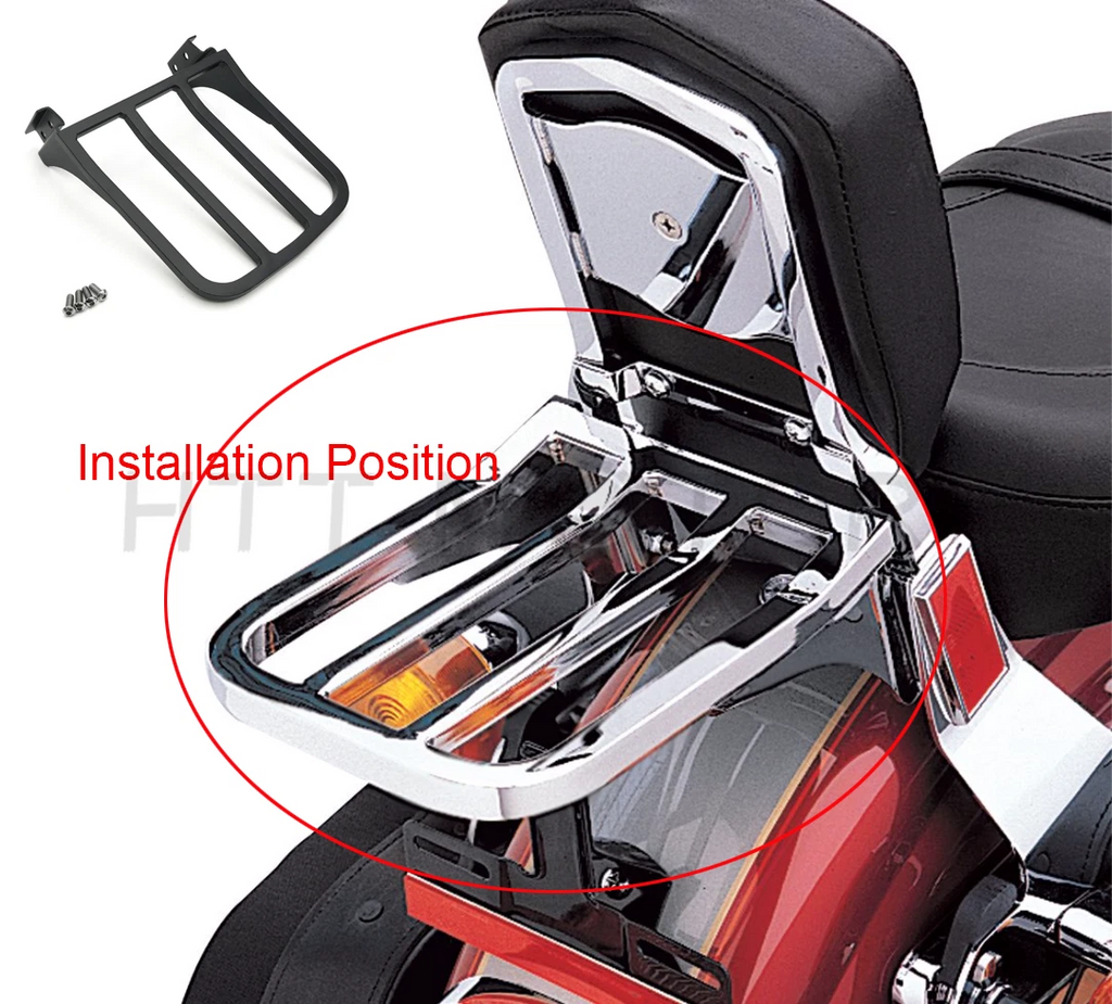 Detachable Rear Luggage Rack for Harley XL (2004–Present) & Dyna (2002–2005)
