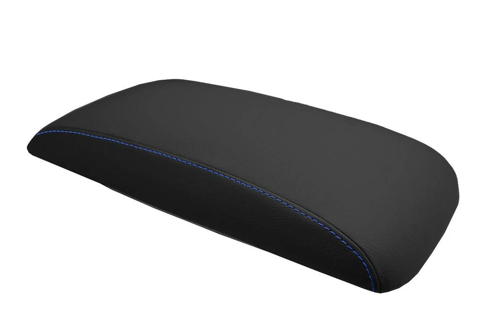 Leather Console Lid Armrest Cover for Honda Element (2007–2010) Blue Stitch